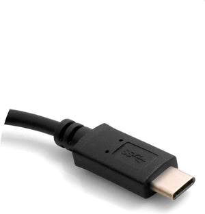 SYSTEM-S USB 3.1 Type C plug to USB A 2.0 90° angled, usable on both sides, plug cable 87cm in black