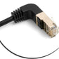 SYSTEM-S Cable de red Ethernet RJ45 ángulo ascendente a conector hembra RJ45 montaje en panel 8P8C FTP STP UTP Cat 5e 29cm