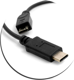 System-S USB 3.1 Typ C Stecker Kabel Splitter zu Micro USB