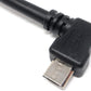 SYSTEM-S 2m meter Micro USB 2.0 cable angled 90 degree angle plug (right/male) adapter data cable and charging cable