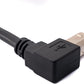 SYSTEM-S USB 2.0 Kabel 35 cm Typ B Stecker zu Typ A Stecker Adapter Winkel in Schwarz