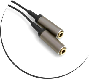 System-S Y-Splitter 3.5mm Klinke AUX Stereo Stecker auf 2X 3.5mm Klinke Buchse 33cm