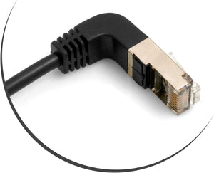 SYSTEM-S Ethernet Netzwerkabel RJ45 auf RJ45 Aufwärtswinkel 8P8C FTP STP UTP Cat 5e 45cm