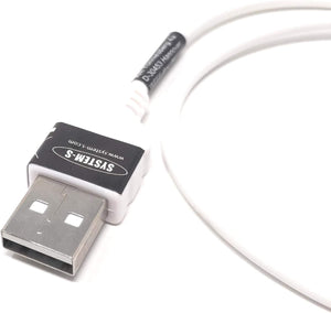 System-S USB A male to USB 2.0 Micro B male cable left angled 30 cm