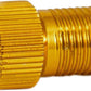 SYSTEM-S Ventil Adapter Ventiladapter Presta auf Schrader von Fahrradventil auf Autoventil Farbe Gold