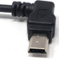 SYSTEM-S Mini USB Kabel 90 grad gewinkelt Winkelstecker rechts 50 cm