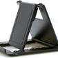 SYSTEM-S Universal Ständer Halter Klappständer Standfuss Tablet Tisch Halterung 6 Stufen Neigung einstellbar 60-75° für Tablet PC Smartphone und andere Geräte in Schwarz