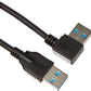 SYSTEM-S USB 3.0 Typ A 90° Winkel rechtsgewinkelt auf 3.0 Typ A Adapter Kabel 40 cm