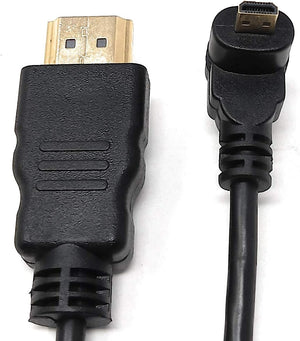 System-S Micro HDMI cable downward angled to HDMI male 30 cm