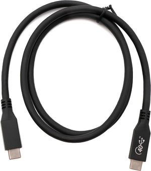 SYSTEM-S USB4 Kabel 80 cm Typ C Stecker zu Stecker 40 Gbit/s USB 4.0 Adapter in Schwarz