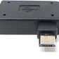 SYSTEM-S Winkel Adapter USB auf Micro USB OTG On-The-Go Host Cable Flash Drive für Smartphone Tablet (Links)