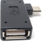 SYSTEM-S Winkel Adapter USB auf Micro USB OTG On-The-Go Host Cable Flash Drive für Smartphone Tablet (Links)