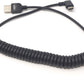 System-S USB C 3.1 a USB A cable espiral en ángulo 50 - 100 cm