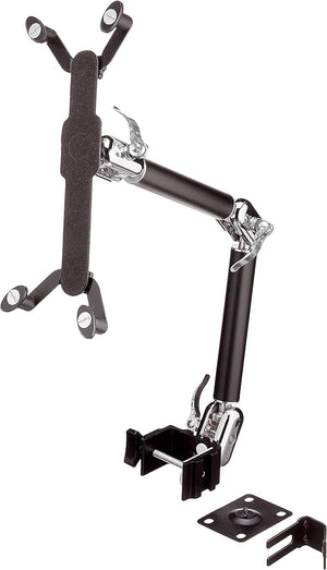 Soporte universal para mesa con cuello de cisne System-S, brazo de sujeción de 2 articulaciones para lector de libros electrónicos de Tablet PC en negro