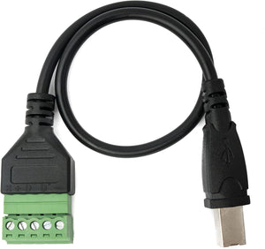 System-S USB 2.0 cable 30cm type B plug to 5-pin circuit board plug adapter black