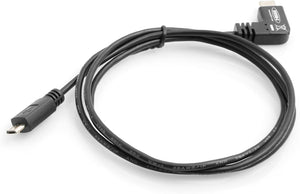 System-S USB 3.1 Type C (male) Winkelsteckcer 90° gewinkelt zu USB 2.0 Micro B (male) Adapter Kabel Verlängerung 100 cm