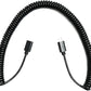SYSTEM-S USB 2.0 Kabel 3 m Micro B Stecker zu Buchse Spirale in Schwarz