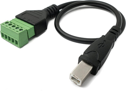 System-S USB 2.0 Kabel 30cm Typ B Stecker zu 5 polig Leiterplattenstecker Adapter Schwarz