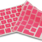 System-S Silicone Keyboard Protector Keyboard Cover AZERTY French Keyboard Cover Protector for MacBook Pro 13 inch 15 inch 17 inch iMac MacBook Air 13 inch in Pink