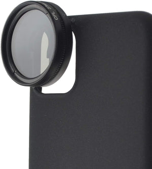 Lente con filtro polarizzatore System-S CPL con custodia protettiva per iPhone 11