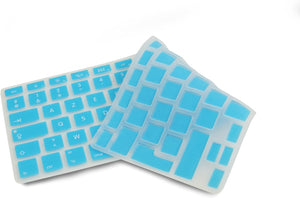 System-S Protection de clavier en silicone pour clavier AZERTY français pour MacBook Pro 13 pouces 15 pouces 17 pouces iMac MacBook Air 13 pouces en turquoise