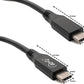 SYSTEM-S USB4 Kabel 80 cm Typ C Stecker zu Stecker 40 Gbit/s USB 4.0 Adapter in Schwarz