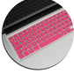 System-S Silicone Keyboard Protector Keyboard Cover AZERTY French Keyboard Cover Protector for MacBook Pro 13 inch 15 inch 17 inch iMac MacBook Air 13 inch in Pink