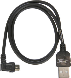 Cable System-S Micro USB 2.0 en ángulo de 90 grados, adaptador de enchufe (izquierdo/macho), cable de datos y cable de carga de 50 cm