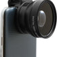 Objectif macro et super grand angle System-S 37 mm à clipser 0,45X pour smartphone, tablette et PC