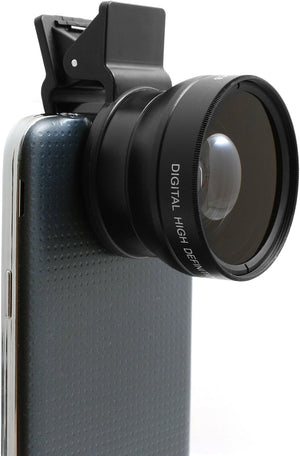 Objectif macro et super grand angle System-S 37 mm à clipser 0,45X pour smartphone, tablette et PC