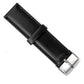 Armband flexibel aus Leder 20mm für Samsung Galaxy Watch 4 Smartwatch Schwarz | System-S