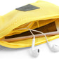 System-S Universal Protective Bag for Headphones, Charging Cables and Smartphones Case Cover Protective Storage Bag in Yellow