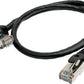 Câble LAN 0,5 m prise RJ45 câble Ethernet câble réseau angle en noir