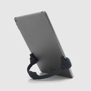 System-S Universal Tischständer Silikon Smartphone-Halter Handy Ständer Halter Halterung flexibel Daumen hoch für Smartphone und Tablet PC schwarz