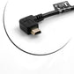SYSTEM-S Mini USB 90° Grad Links Gewinkelt Winkelstecker auf USB Typ A Stecker Rechts Gewinkelt Kabel Datenkabel Ladekabel 26 cm