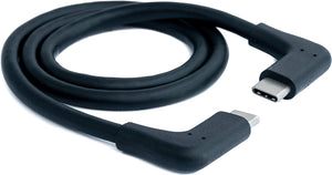 Cable USB 3.1 Gen 2 50 cm Tipo C macho a macho Adaptador angular 2x en color negro