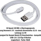 SYSTEM-S USB 2.0 Kabel in Weiß Ladekabel für Huawei Watch Fit Smartwatch