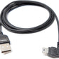 System-S 140 cm USB 2.0 Kabel für USB-A auf USB Mini-B 5-Pin Winkelstecker 90 Grad Links