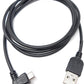 SYSTEM-S Micro USB 2.0 Kabel gewinkelt 90 grad Winkelstecker (links/male) Adapter Datenkabel und Ladekabel 140 cm