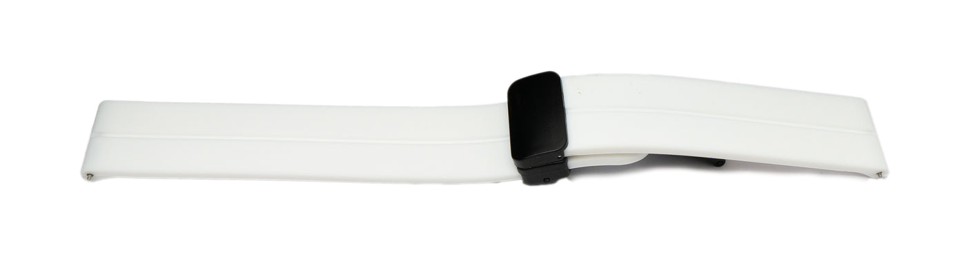 SYSTEM-S 20 mm silicone strap for Samsung Galaxy Watch 5 4 Smartwatch in white