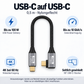 USB-C auf USB-C Kabel, seitlich gewinkelt, 0,5 m – 100 W PD, 10 Gbit/s, 4K bei 60 Hz, Nylon I System-S