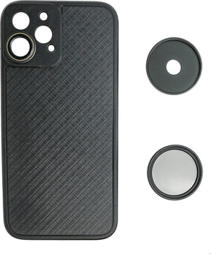 Lente polarizzata circolare con filtro CPL da 37 mm nera con custodia per iPhone 12 Pro Max