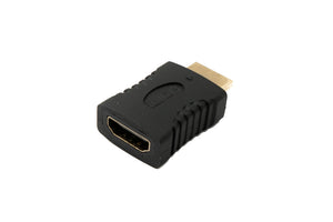 SYSTEM-S HDMI 1.4 Adapter Stecker zu Buchse vergoldet 4K UHD 30 Hz 2K 60 Hz Kabel in Schwarz