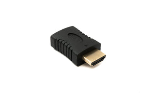 SYSTEM-S HDMI 1.4 Adapter Stecker zu Buchse vergoldet 4K UHD 30 Hz 2K 60 Hz Kabel in Schwarz