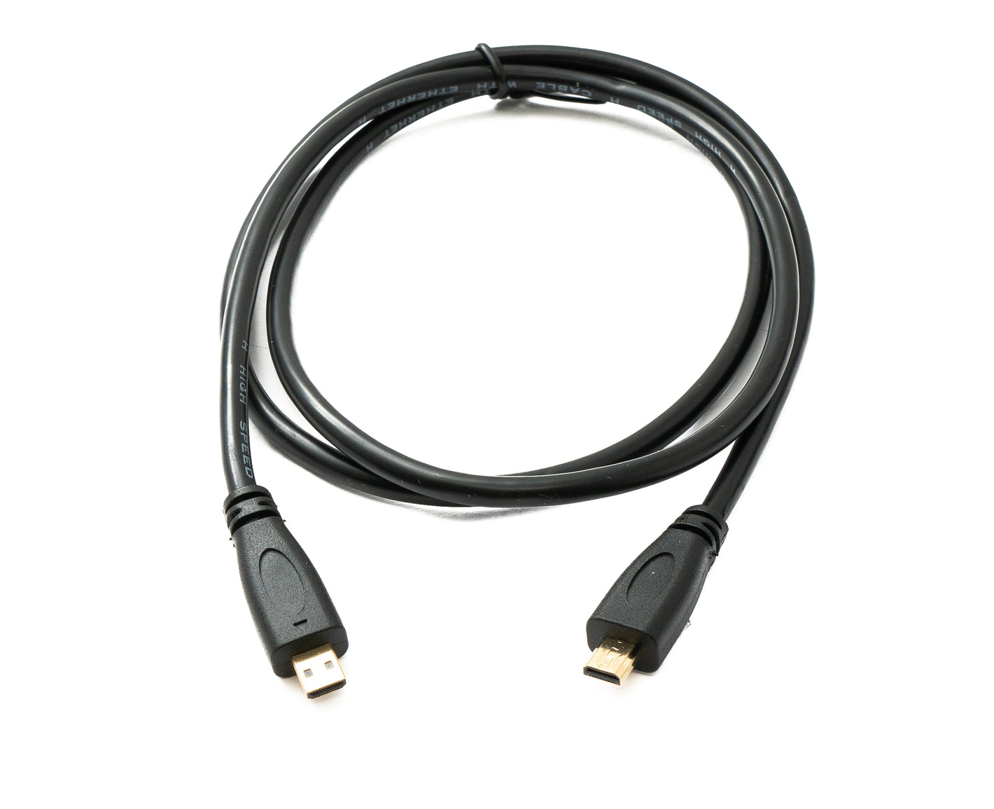 SYSTEM-S HDMI 1.4 Kabel 100 cm Micro Stecker zu Stecker 4K UHD 30 Hz 2K 60 Hz