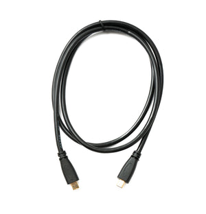 SYSTEM-S HDMI 1.4 Kabel 100 cm Micro Stecker zu Stecker 4K UHD 30 Hz 2K 60 Hz Adapter