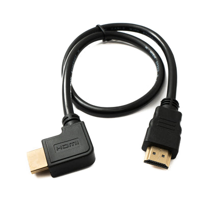 SYSTEM-S HDMI 1.4 cable 50 cm standard plug to plug angle 4K UHD 30 Hz 2K 60 Hz adapter