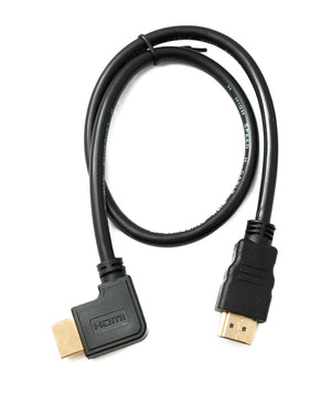 SYSTEM-S HDMI 1.4 cable 50 cm standard plug to plug angle 4K UHD 30 Hz 2K 60 Hz adapter