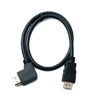 SYSTEM-S HDMI 1.4 cable 50 cm standard plug to plug angle 4K UHD 30 Hz 2K 60 Hz adapter