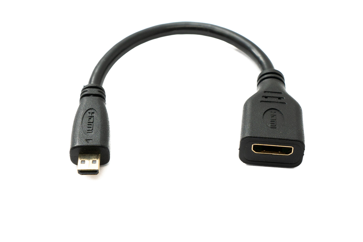 SYSTEM-S HDMI 1.4 Kabel 15 cm Mini Buchse zu Micro Stecker 4K UHD 30 Hz 2K 60 Hz